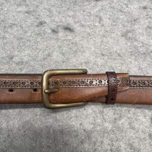 Hickok Belt Makers Steerhide Saddle Leather Tooled Belt Sz 30